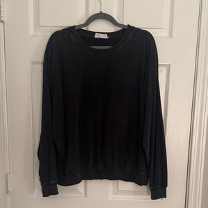 Black Acid Wash Sweatshirt